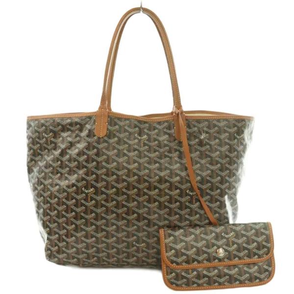ゴヤール GOYARD サンルイPM トートバッグ ハンドバッグ キャンバス 総柄 ロゴ ヘリンボー...