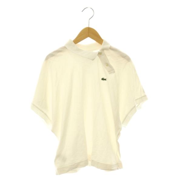 ラコステ LACOSTE 変形ポロシャツ 半袖 ドルマンスリーブ 38 ホワイト /ES ■OS レ...
