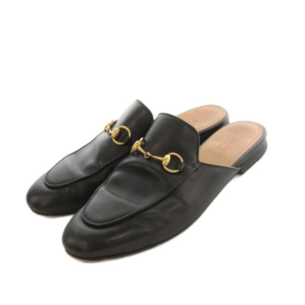 グッチ GUCCI 423513 プリンスタウン ビットローファーミュール レザー 36.5 23....