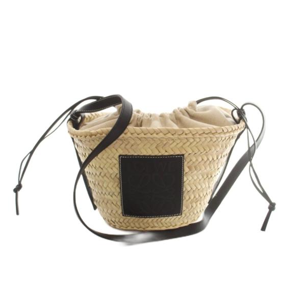ロエベ LOEWE A223222X01 ドローストリング かごバッグ ショルダーバッグ ロゴパッチ...