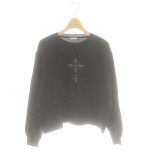 コムサデモード COMME CA DU MODE ニット 長袖 ブラック ■GY139 ■AX /SY ■OS レディース