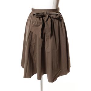 プロポーション ボディドレッシング PROPORTION BODY DRESSING 17SS タイプライター スカート 膝丈 フレア 1 ベージュ カーキ