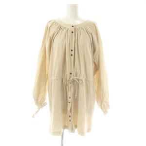 ザラ ZARA チュニック ブラウス 長袖 S ベージュ /DF ■OS ■FR レディース