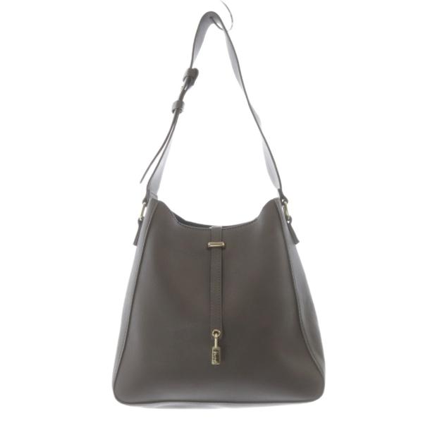 スナイデル SNIDEL 24AW パッドロックトートバッグ ワンショルダー 肩掛け レザー 茶 ブ...