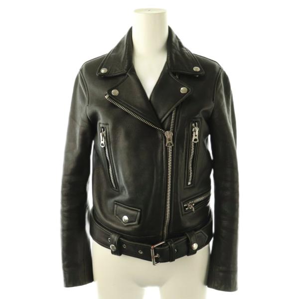 アクネ ストゥディオズ Acne Studios MOCK ダブル ライダースジャケット レザー 3...