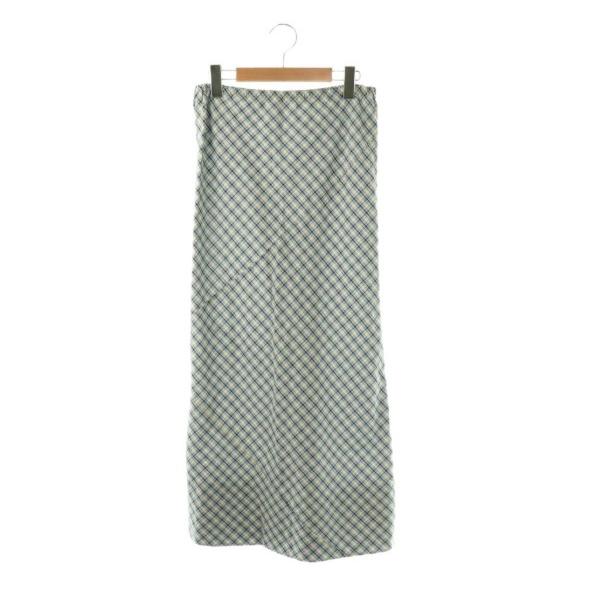 ベースレンジ BASERANGE 26SS LARVA SKIRT チェックマキシスカート タイト ...