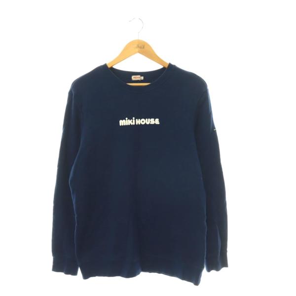 ミキハウス mikihouse スウェット トレーナー ロゴ 長袖 L 紺 ネイビー /HS ■OS...
