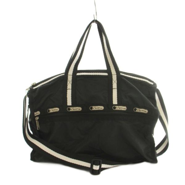 レスポートサック LesportSAC 2WAY ボストンバッグ ショルダーバッグ ナイロン 黒 ブ...