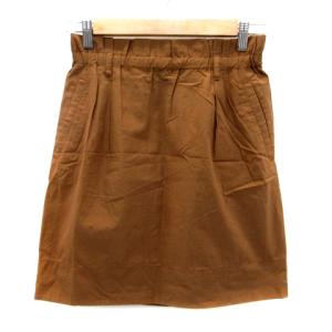 マカフィー MACPHEE トゥモローランド スカート 台形 ミニ丈 36 茶色 ブラウン /HO20 レディース