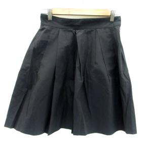 マカフィー MACPHEE トゥモローランド フレアスカート ひざ丈 38 紺 ネイビー /HO34 レディース