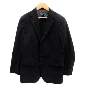 ジュンコシマダ JUNKO SHIMADA テーラードジャケット ミドル丈 シングルボタン ストライプ柄 ウール A4 黒 ブラック 紺 ネイビー メンズ