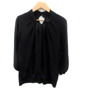 ANAYI(アナイ) 長袖シャツブラウス サイズ38 M レディース美品  - アイボリー×黒 フリル コットン ANAYI - ANAYI(アナイ) 長袖シャツブラウス サイズ38 M レディース美品
