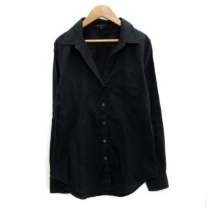 新品 Theory シャツ ブラウス ブラック スキッパー トップス Theory theory 現行品 22SS スキッパーネック プルオーバー luxe - 美