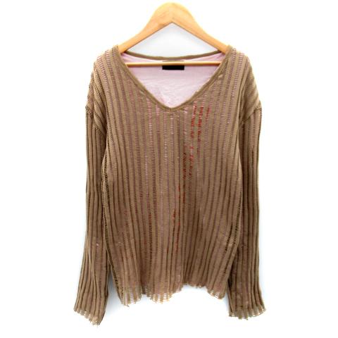 アトリエサブフォーメン ATELIER SAB for men カットソー レイヤード風 長袖 Vネ...