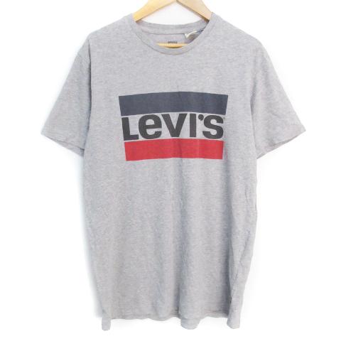リーバイス Levi&apos;s Tシャツ カットソー 半袖 クルーネック ロゴプリント M 杢グレー /F...