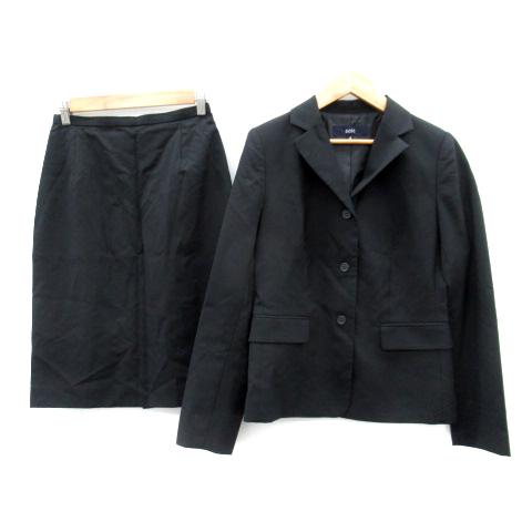 オゾック スーツ セットアップ 上下 テーラードジャケット ミドル丈 総裏地 タイトスカート ひざ丈...