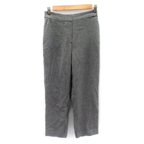 ザラ ベーシック ZARA BASIC テーパードパンツ イージーパンツ アンクル丈 千鳥格子柄 X...