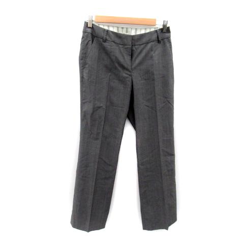 ナチュラルビューティーベーシック スラックスパンツ ストレートパンツ ロング丈 ウール シルク混 M...
