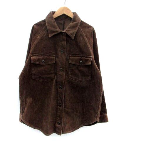 プラステ PLST CPOジャケット コーデュロイジャケット ミドル丈 L 茶色 ブラウン /HO2...
