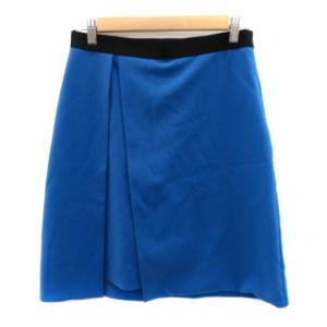 ルッキリル rukkilill フレアスカート ひざ丈 無地 F 青 ブルー /YK4 レディース