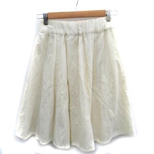 グリーンレーベルリラクシング ユナイテッドアローズ green label relaxing フレアスカート ひざ丈 コーデュロイ 白 ホワイト レディース