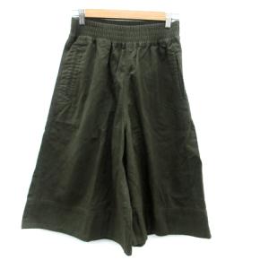 未使用品 ハートマーケット HEART MARKET スカーチョ ガウチョパンツ イージー ハーフ丈 M カーキ /HO48 レディース