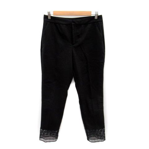 ザラ ベーシック ZARA BASIC スラックスパンツ テーパードパンツ アンクル丈 切替 クロッ...