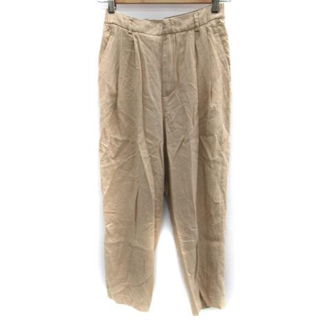 ザラ ZARA テーパードパンツ アンクル丈 XS ベージュ /SM32 レディース