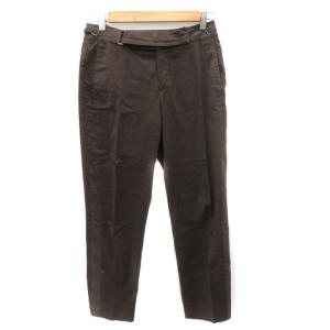 ストラネスガブリエルストレーネ テーパードパンツ スラックスパンツ アンクル丈 無地 34 XS ブラウン /YK26 ■MO レディース