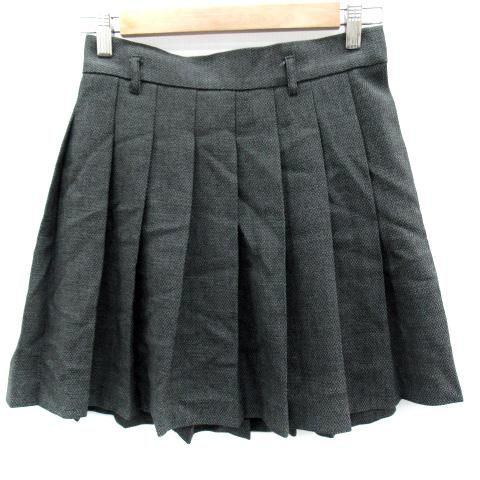 ローリーズファーム LOWRYS FARM プリーツスカート ミニ丈 F グレー /SM3 レディー...