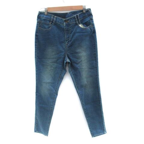 ノアールレーベル n'Or LABEL デニムパンツ ジーンズ テーパード ロング丈 ウォッシュ加工...