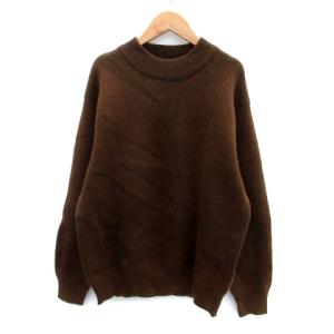 ニコアンド Niko and.. ニット セーター ボトルネック 長袖 無地 3 M 茶色 ブラウン /HO37 レディース