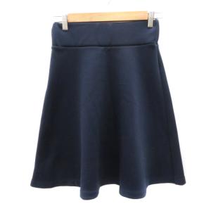 ブラック バイ マウジー BLACK by moussy フレアスカート ひざ丈 F 紺 ネイビー /YK17 レディース