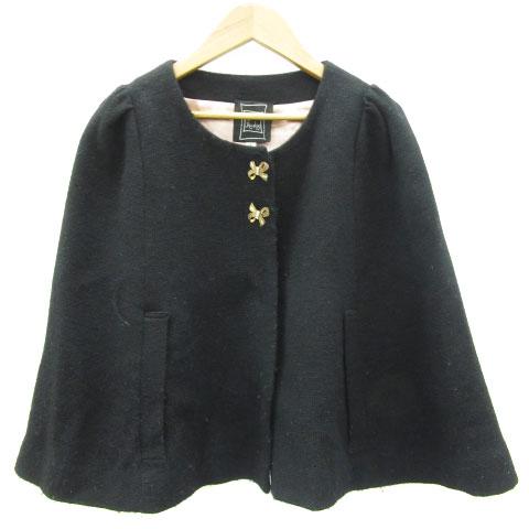 シンシアローリー CYNTHIA ROWLEY ポンチョ ノーカラーコート ショート丈 七分袖 2 ...