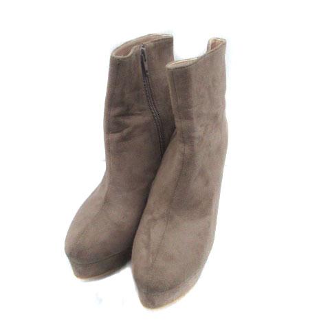 レディ Rady ショートブーツ ポインテッドトゥ ピンヒール ハイヒール スエード調 M 23.5...