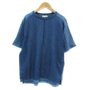 グローバルワーク GLOBAL WORK Tシャツ カットソー 半袖 ラウンドネック デニム調 S 青 ブルー /YS24 メンズ