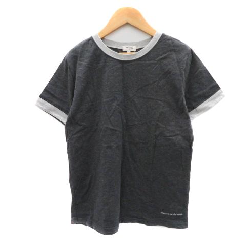 コムサデモード COMME CA DU MODE Tシャツ カットソー 半袖 M ダークグレー ライ...
