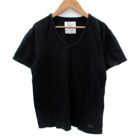 アーバンリサーチ URBAN RESEARCH Tシャツ カットソー 半袖 Vネック 40 L 紺 ...