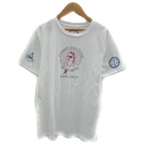 イッチースクラッチーパッチー ITCHY SCRATCHY PATCHY Tシャツ カットソー 半袖 ラウンドネック プリント M マルチカラー 白 メンズ