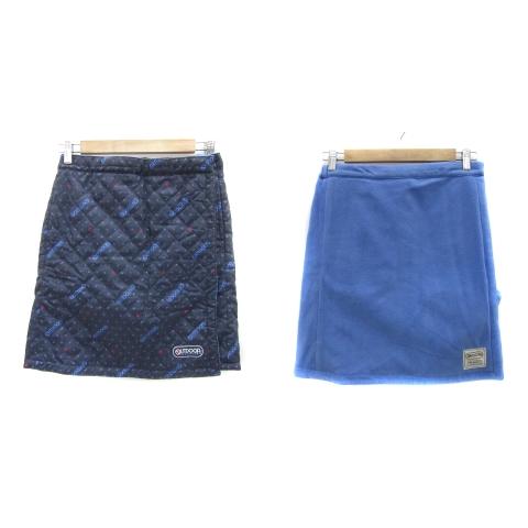 アウトドアプロダクツ ラップスカート 巻きスカート 台形スカート ひざ丈 リバーシブル キルティング...