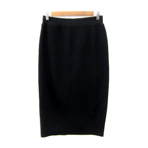 ラソエヌサーティスリー Lazo_N33° ニットスカート タイトスカート ロング丈 無地 F 黒 ...