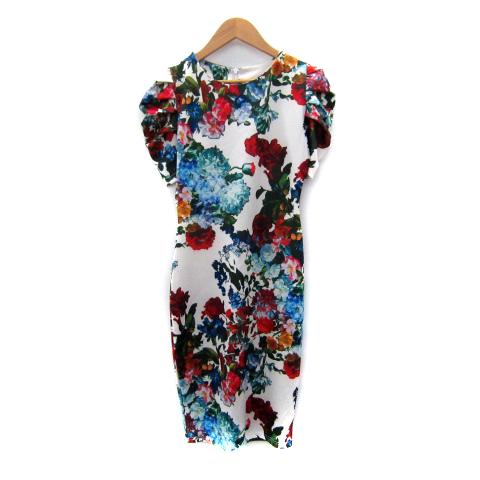 デイズピース Days Piece キャバドレス タイトワンピース ミモレ丈 半袖 ラウンドネック ...