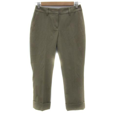 エヴェックス バイ クリツィア テーパードパンツ アンクル丈 無地 センタープレス ロールアップ 3...