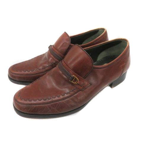 マレリー Marelli ビジネスシューズ ローファー レザーシューズ 24.5cm ブラウン /Y...