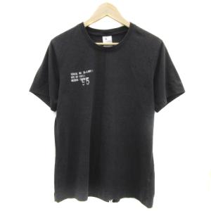 リーボック Reebok Tシャツ カットソー 半袖 ラウンドネック バックロゴプリント O ダークグレー 白 ホワイト /YS28 メンズ