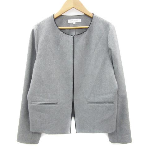 ナチュラルビューティーベーシック NATURAL BEAUTY BASIC ノーカラージャケット ミ...