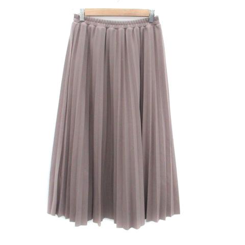 イッツデモ ITS'DEMO プリーツスカート ロング丈 マキシ丈 F ピンクブラウン /HO29 ...