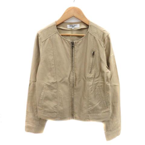 ナチュラルビューティーベーシック NATURAL BEAUTY BASIC ノーカラージャケット ミ...