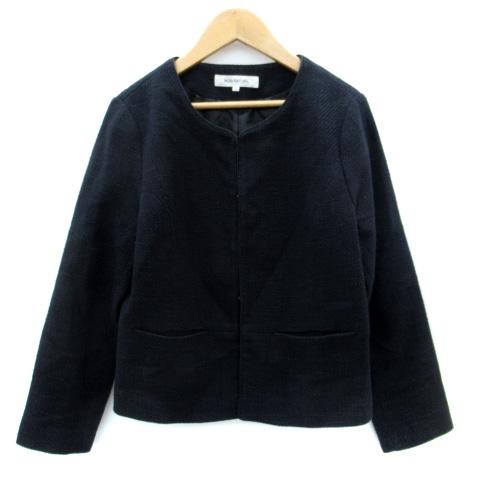 ナチュラルビューティーベーシック NATURAL BEAUTY BASIC ノーカラージャケット ミ...