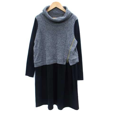 ミルクティー Milktea 授乳服 マタニティウェア ワンピース ひざ丈 長袖 タートルネック 切...